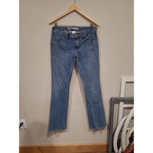 Vtg. GAP  Low Rise Boot Cut Women SZ 8L med‎ wash stretch jean casual Y2K with